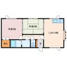 セフティ３ 2LDKの間取り