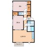 エアリーヒル 2LDKの間取り