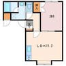 メゾンスマイル 1LDKの間取り