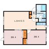 ガーデンハイムⅡ 2LDKの間取り