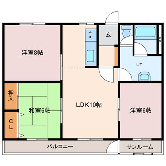 間取図 グランドハイツ新明A
