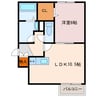 パークサイドアベニューⅥ 1LDKの間取り