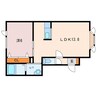 レインボーハウスピオーネ 1LDKの間取り