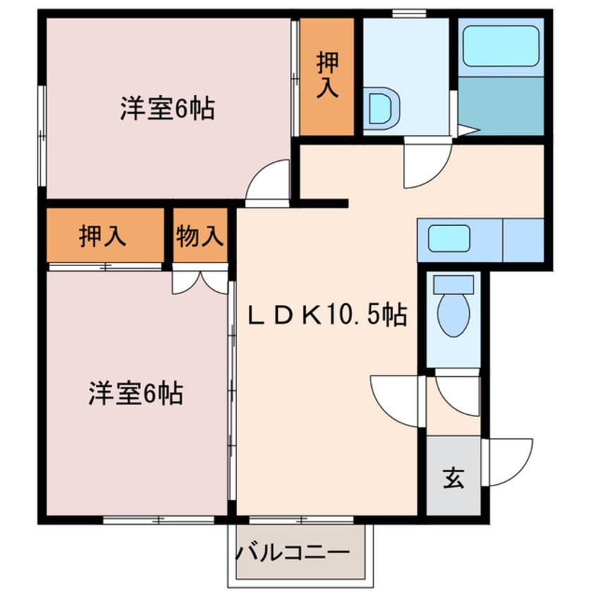 間取図 ハイツ輝