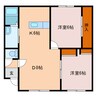 日吉アパート 2DKの間取り