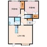 メゾンイブー 2LDKの間取り