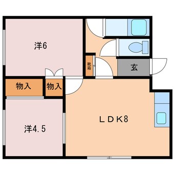 間取図 クリスタルハウス花園Ｂ