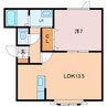 レインボーハウスEast Blue 1LDKの間取り