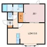 レインボーハウスEast Blue 1LDKの間取り