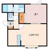 レインボーハウスEast Blue 1LDKの間取り