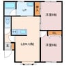 グランドハイツ日吉D 2LDKの間取り