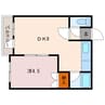 アビッシュ明野 1DKの間取り