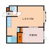ドムール新開A 1LDKの間取り