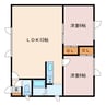 アステリア 2LDKの間取り