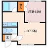 サークルファイブ１ 1LDKの間取り