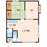 ハイツ平成Ⅲ 2LDKの間取り