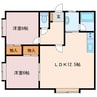 コーポ彩 2DKの間取り