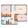 コーポハウディ 2LDKの間取り