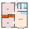 マルミハウス 2DKの間取り