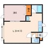 e-ハウス 1LDKの間取り