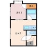 コスモドリーム 1DKの間取り