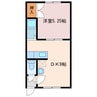 ハピネスＥ 1DKの間取り