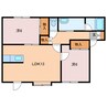 ハイツフィオーレ 2LDKの間取り