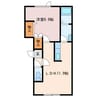 アランジェM 1LDKの間取り