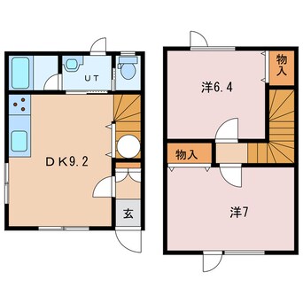 間取図 メゾネット双葉