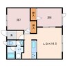 はぎコーポA 2LDKの間取り