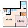 アクティブ矢代 1DKの間取り