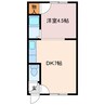 ミ・ピアッツェ 1DKの間取り