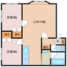 エクセレント美園 2LDKの間取り