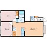 BlissⅠ 2LDKの間取り