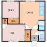 ジェイハイツ高砂Ⅱ 2DKの間取り