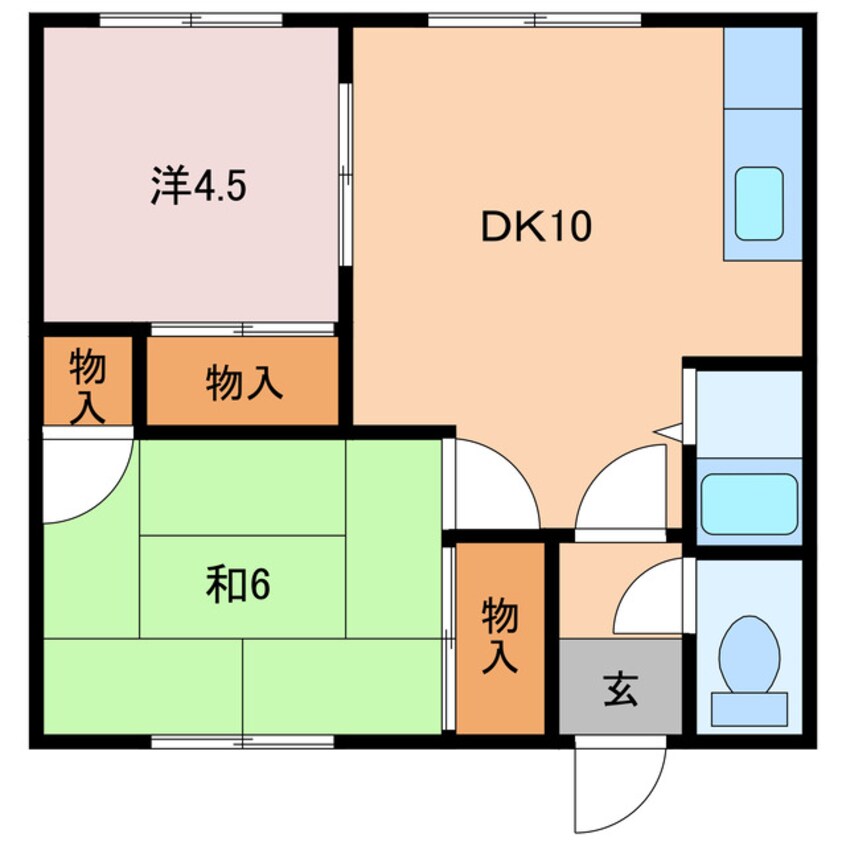 間取図 ジェイハイツ高砂Ⅱ