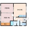 見山アパート 2DKの間取り