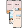 アンナプルナ 2LDKの間取り