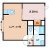 レインボーハウス楠ヶ丘Ⅱ 1LDKの間取り