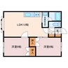 ハイツサリーレ 2LDKの間取り