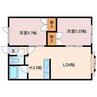 ミレニューム 2LDKの間取り