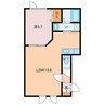 NORTH COURT Ⅱ 1LDKの間取り