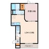 BELLA CASAⅢ 1LDKの間取り