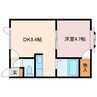 ブランドK6 1DKの間取り