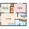 コーポ大和 2DKの間取り