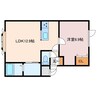 レインボーハウスはるにれ 1LDKの間取り