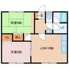 末広ハイツ 2LDKの間取り