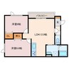 クリークビレッジⅤ 2LDKの間取り