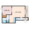 クリークビレッジⅤ 1LDKの間取り