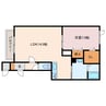 レインボーハウス大成№47 1LDKの間取り